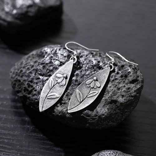Boho Earrings, Statement Earrings, Teardrop Sunflower Earrings, Dangle Ethnic Earrings for Women, Handmade Bohemian Trendy Boho Vintage Jewelry - style: Flower 02