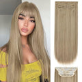 Hair Extensions Straight Clip in Hair Extensions Clip ins - Soft and Thick (20 Inches, 4Pcs, 8AH613#) - color: 8AH613#
