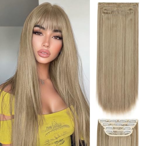 Hair Extensions Straight Clip in Hair Extensions Clip ins - Soft and Thick (20 Inches, 4Pcs, 8AH613#) - color: 8AH613#