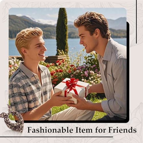 27.16'' Bandanas for Men, Cotton Mens Head Scarf with Flower Pattern Floral Hair Bandana Headband for Daily Casual - color: Coffee