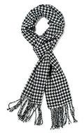 VERONZ Super Soft Classic Cashmere Feel Winter Scarf - color: Black White Houndstooth