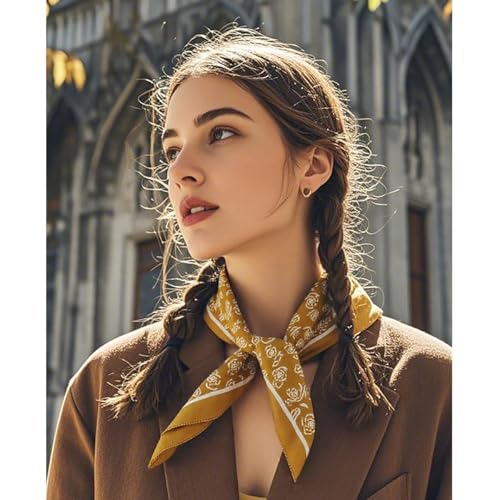 Cotton Like Bandana in Bulk, Head Scarf, Headband, Head wrap, Hair Neck Scarf for Women 22 x 22 inch - color: Bib02 Rose 3pcs