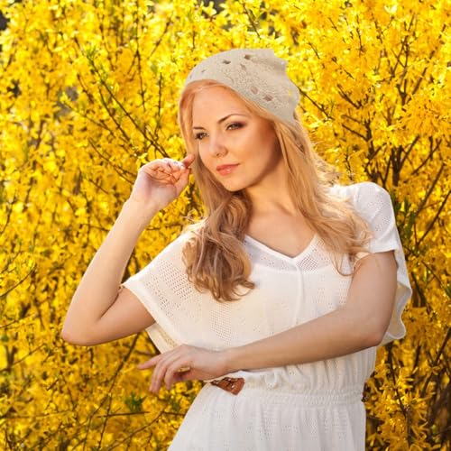 Crochet Bandanas for Women, Knitted Headscarf Hair Bandanas for Women Kerchief Styling Decor, 5Pcs