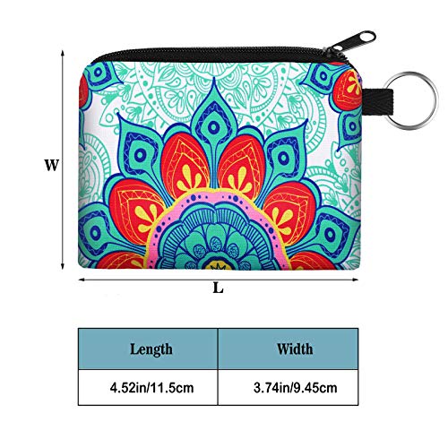 Boao 10 Pieces Small Coin Purse for Women Adults, Change Purse Pouch Mini Wallet Coin Bag with Zipper (Bohemian Series) - style: Bohemian Series
