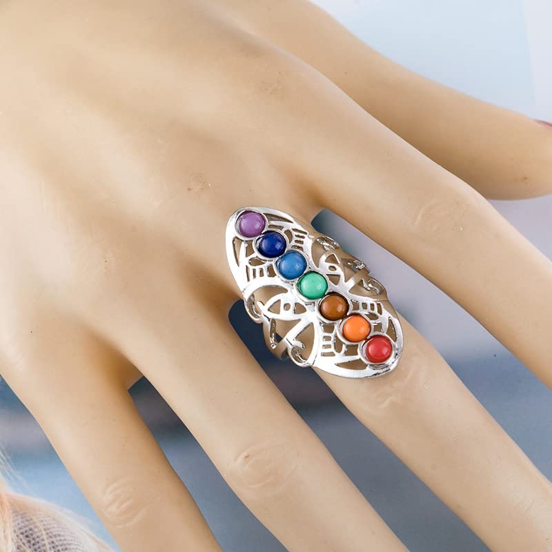 Turquoise Western Rings for Women Adjustable Country Rings Vintage Turquoise Open Ring Western Country Jewelry Gifts - style: Style1