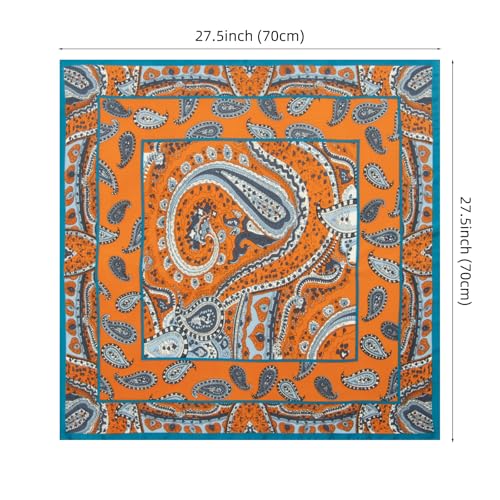 RIIQIICHY Women Head Hair Scarf Like Satin Silk Scarf Sleeping Hair Wrapping Night 27.5" - color: C007