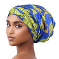 Sleep Cap Satin Bonnets Hat for Black Women Natural Hair Curly Hair Braids - color: African Print