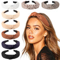 DRESHOW 8 Pack Knotted Headbands for Women Wide Turban Headband Yoga Exercise Ribbing Hair Hoop Hair Bands Accessories - color: 8 Pack Plastic Hair Hoop I