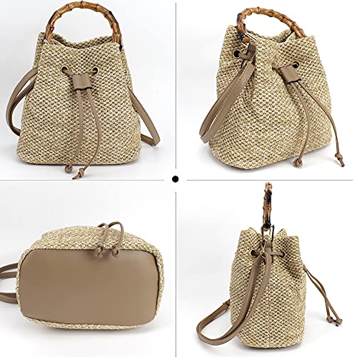 Goclothod Women Crochet Fringed Shoulder Bag Cotton Tassel Crossbody Bag Hippie Beach Purse - color: Fashion