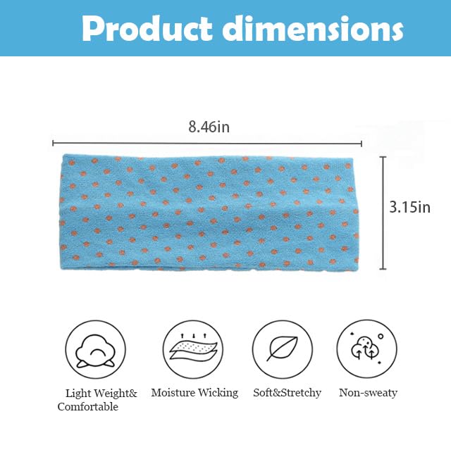 8PCS Classic Polka Dot Fabric Headband, Black and White, Elastic Material, One Size, Comfortable Daily Wear Hair Accessory for Women,