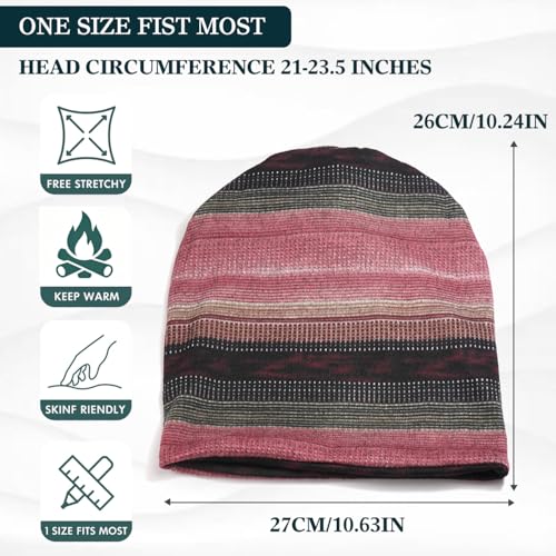 Chemo Headwear for Women Soft Cotton Slouchy Beanie Hat Scarf for Cancer Care - color: Hot Pink