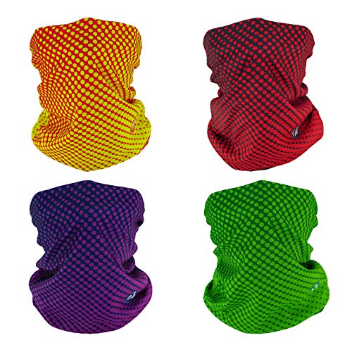 4 Headband Bandana Balaclava Half Face Mask Shield Head Hair Scarf Neck Gaiter Hat Multipurpose For WoMen Men Breathable Reusable Washable Green Orange Purple Red Black Gradient Color - color: 4x Gradient Color Face Mask