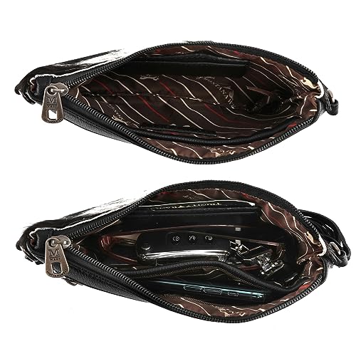 Montana West Western Purse for Women Crossbody Bag Wristlet Clutch Purse - color: A4 Black