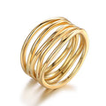 Barzel 18K Gold Plated Statement Ring For Women, Trendy Statement Ring, Sizes 5-10 - Made in Brazil - color: Gold