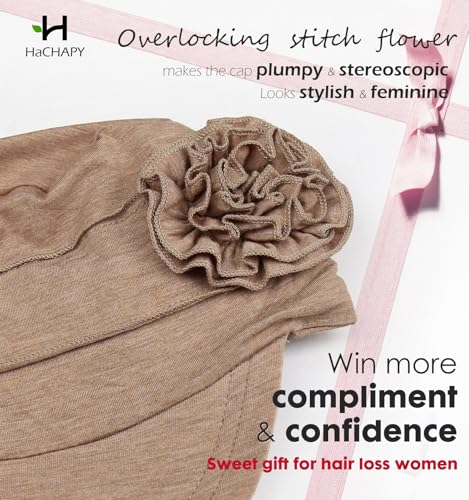 Hachapy Soft Newsboy Cap for Women Slip on Headwear Summer - color: Light Brown Grey