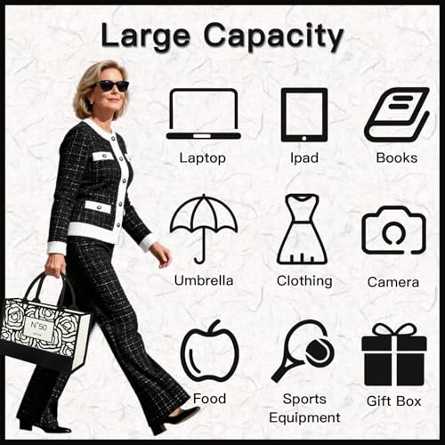 50th/60th/70th/40th/30th/80th Birthday Gifts for Women Her, Birthday Gifts Tote Bag for Mom Wife Aunt Friends - style: 50th