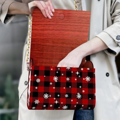 C'eitura Red Fawn Diamond Art Wooden Clutch Purse with Chain, 5D DIY Rhinestone Shoulder Bag Kit, Forest Animal Theme Wallet, Unique Gift for Girls, Women, Christmas Birthday Present - color: Skb214