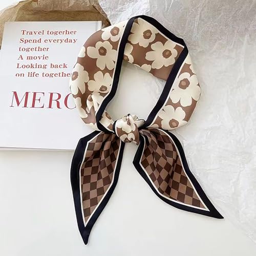 4 Pack Purse Scarf Handbags For Women,Boho Scarrves for Bag Hair Accessories Handle Fashion Lightweight - color: Dark Purple