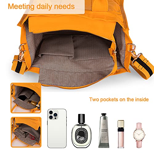 Canvas Tote Bag for Women Top Handle Handbag Crossbody Tote Bag for Women - color: A12-yellow