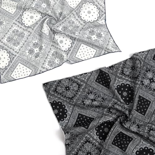 STARWHISPER Multicolored 22''x22'' Cotton Bandana for Women and Men Multi-purpose Headband Hair Scarf Protective Coverage - color: D3