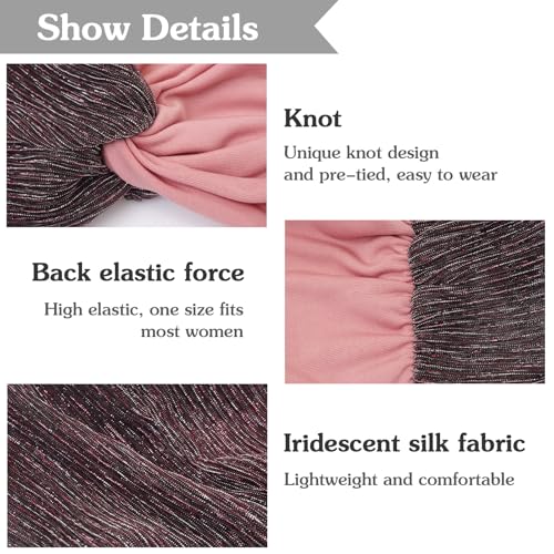 XYIYI Chemo Headwear Turban for Women, Cancer Patients Head Wrap Cover Hat for Hair Loss - color: Pink