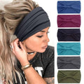 Tobeffect Headbands for Women African Boho Wide Hairband Headband Knotted Head Wraps Turbans Hair Accessories - color: Multicolor
