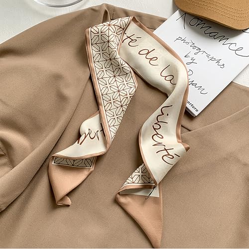 4 Pack Purse Scarf Handbags For Women,Boho Scarrves for Bag Hair Accessories Handle Fashion Lightweight - color: Khaki