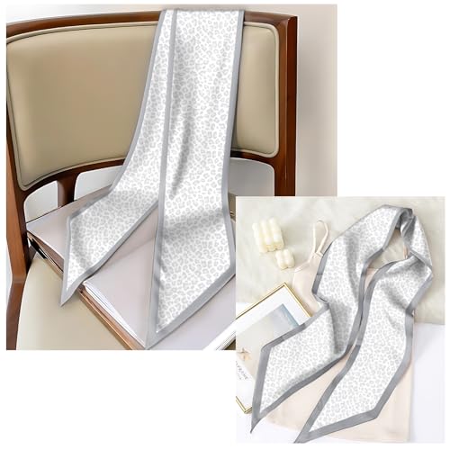 Head Hair Scarf Neck Silk Feeling Scarves Long Thin Satin Fashion Handbag Cute Decoration Women Girls 59 * 6.7'' - color: O-13-leopard