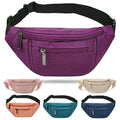 Crossbody Fanny Pack for Women Fashionable,Fashion Waist Bag Purse,Belt Bag for Travel Walking Running Hiking Cycling,Easy Carry Any Phone,Wallet (Purple) - color: Purple