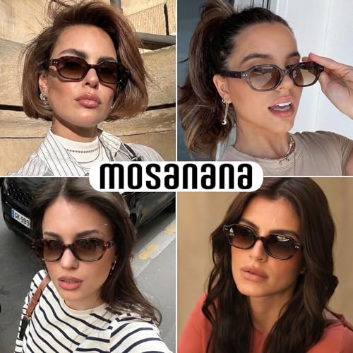 mosanana Retro Hexagon Sunglasses for Women Trendy Small 2026 MS52595 - color: C5 Black/Blue