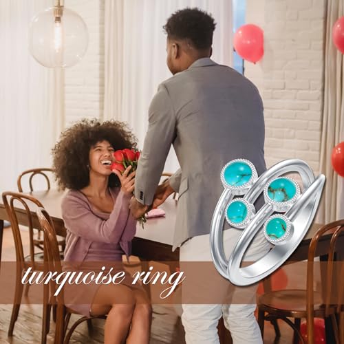 Turquoise Rings 925 Sterling Silver Real Turquoise Ring Natural Turquoise Ring Vintage Handmade Turquoise Jewelry Turquoise Stone Ring Gift for Women