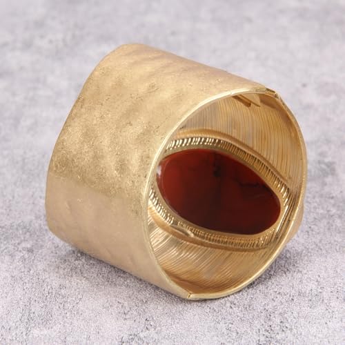 Gold Cuff Bracelet for Women Silver Beaded Bracelets Open Bangle Stackable Stretch Bead Bracelet Boho Jewelry Gifts for Wife Couple - style: Large Gold Bracelets