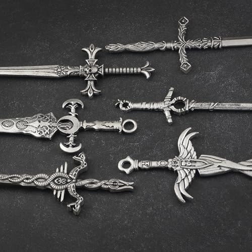 6PCS Sword Hair Pins for Women, Metal Hair Sticks Set, Decorative Hair Pins for Bun Updo, Fantasy Gothic Medieval Renaissance Hair Accessories, Hair Sticks for Long Thick Hair - color: Design-10