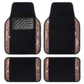 CAR PASS Bling Rhinestone Diamond Car Floor Mat, Crystal Sparkly Shining Glitter Carpet Waterproof Anti-Slip PVC Heel Pad, Universal for Interior Auto SUV,Sedan,Van,4pcs Girl Women Men, Champagne Gold - color: Gold Diamond