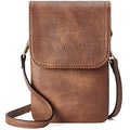 BOSTANTEN Vegan Leather Crossbody Bags for Women Designer Cell Phone Bag Wallet Purses Adjustable Strap - color: A-01-retro Brown