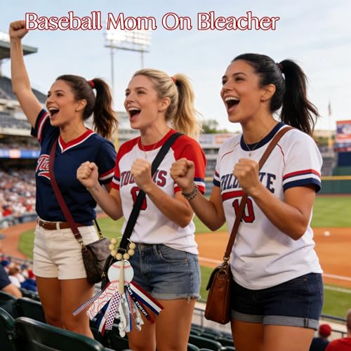Baseball Softball Soccer Football Volleyball Sports Mom Charms for Bogg Bag Accessories Tassel Backpack Gifts - style: Baseball