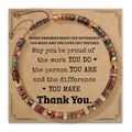 Inspirational Gifts Bracelets for Women: Mothers Day Birthday Gifts for Mom Women Friends Sister - Healing Natural Stone Beads Bracelets Thinking of you Get Well Soon Gift for Women - color: A-K JASPER STONE-PROUD