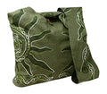 Mandala Crafts Hippie Bag, Large Boho Hobo Purse for Women, Crossbody Shoulder Sling Bags for Indie Style Bohemian Accessory - style: Green Sun