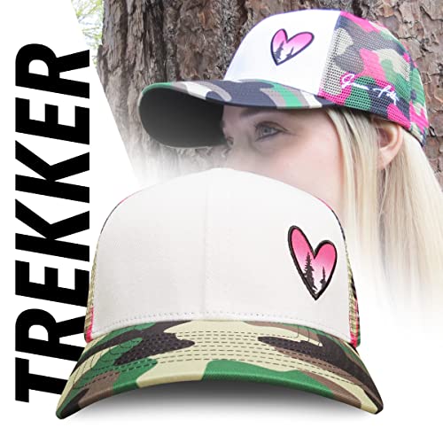 Grace Folly Beach Trucker Hats for Women- Snapback Baseball Cap for Summer - color: Pink Camo