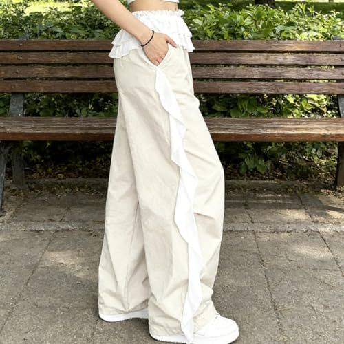 Women Y2K Lace Fringe Hip Scarf Boho Triangle Tassel Waist Cover Up Skirt Wrap Sheer Tie Belt Aesthetic Streetwear - color: B White