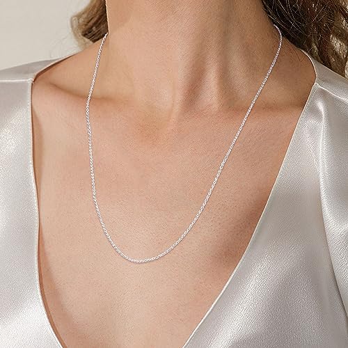 Gacimy 925 Sterling Silver Rope Chain for Women Men, 1.2mm 1.5mm 1.8mm Width 16 18 20 22 24 Inches Length - size: 22 Inches, style: 1.5MM-Width