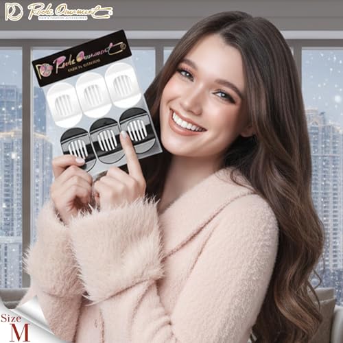 RC ROCHE 6 Pcs Flat Claw Hair Clips for Women Thick Hair French Round Duckbill Square Secure Strong Hold Grip Clamps Barrettes Curved No Slip No Crease Plastic Styling Cute, Medium Black & White - color: (Medium) Black & White