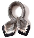 ANDANTINO 100% Mulberry Silk Scarf -21” Square Neckerchief with Gift Packed - color: Earth Tone-check