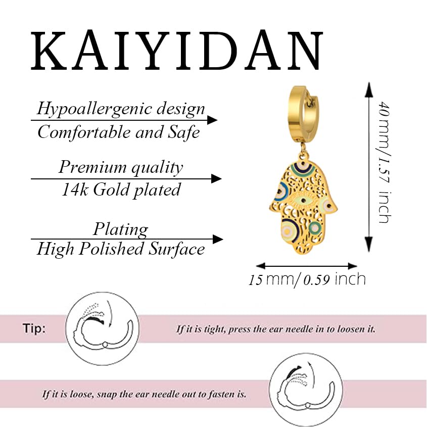 Silver/Gold Boho Dangle Statement Earrings for Women Trendy,Handmade Vintage Dainty Cute Long Drop Summer Earrings,fashion Accessories Jewelry Gifts - color: A22 Gold Evil eye handl shaped