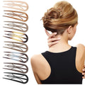 French Hair Pins U Shaped Hair Pins for Women Internal Teeth Hair Sticks Tortoise Clip for Thick Thin Hair Hair Pin for Buns Hair Fork for Vacation Work Swimming