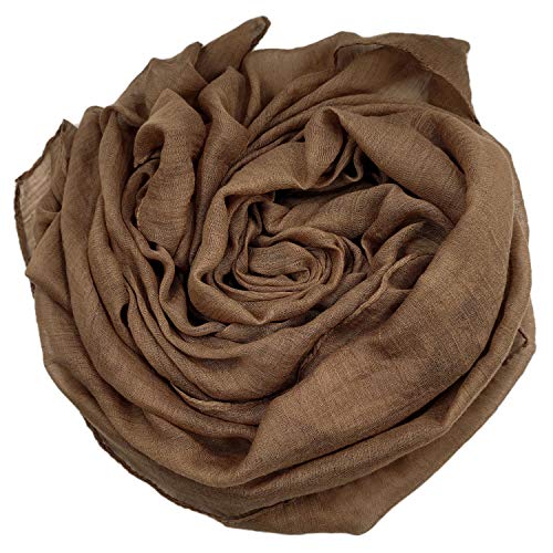 woogwin Women's Cotton Scarves Lady Light Soft Fashion Solid Scarf Wrap Shawl - color: Khaki