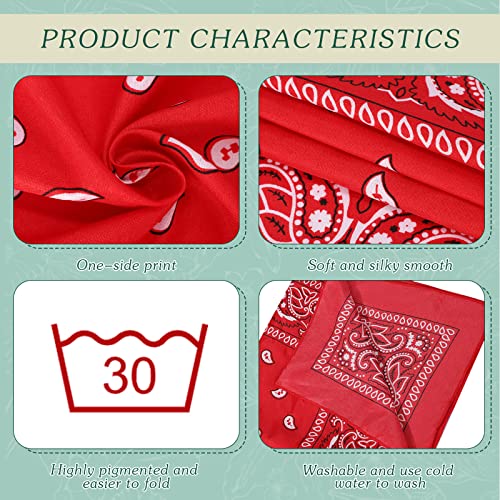 Handepo 150 Pcs Bandanas Bulk, Colorful Paisley Bandanas Unisex Head Wrap Scarf Cowboy Headband Handkerchief - color: Mixed Color