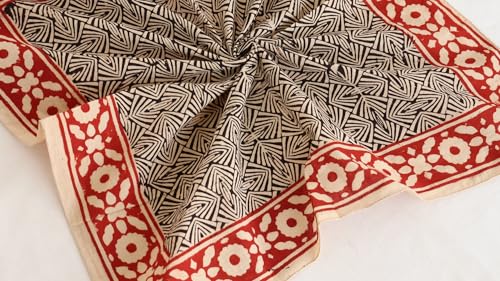 Indian Hand printed Organic 100% Cotton Bandana Scarf, Paisley Design Scarf, Light weight head Scarf Bandana