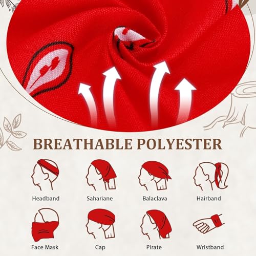 12 Pack Bandanas Unisex Paisley Cowboy Bandanas Bulk Multi Purpose Headband Scarf for Men Women Costume - color: Red, style: Classic