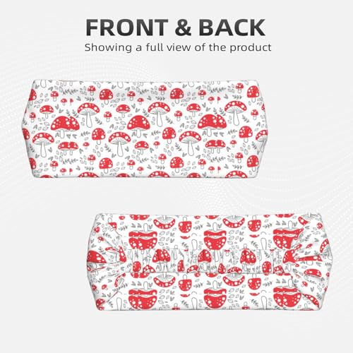 Mushroom Print Headband for Women - Cute Red Mushroom Pattern Headwrap, Sweatband for Yoga, Running, Workout, Daily Wear - color: 23